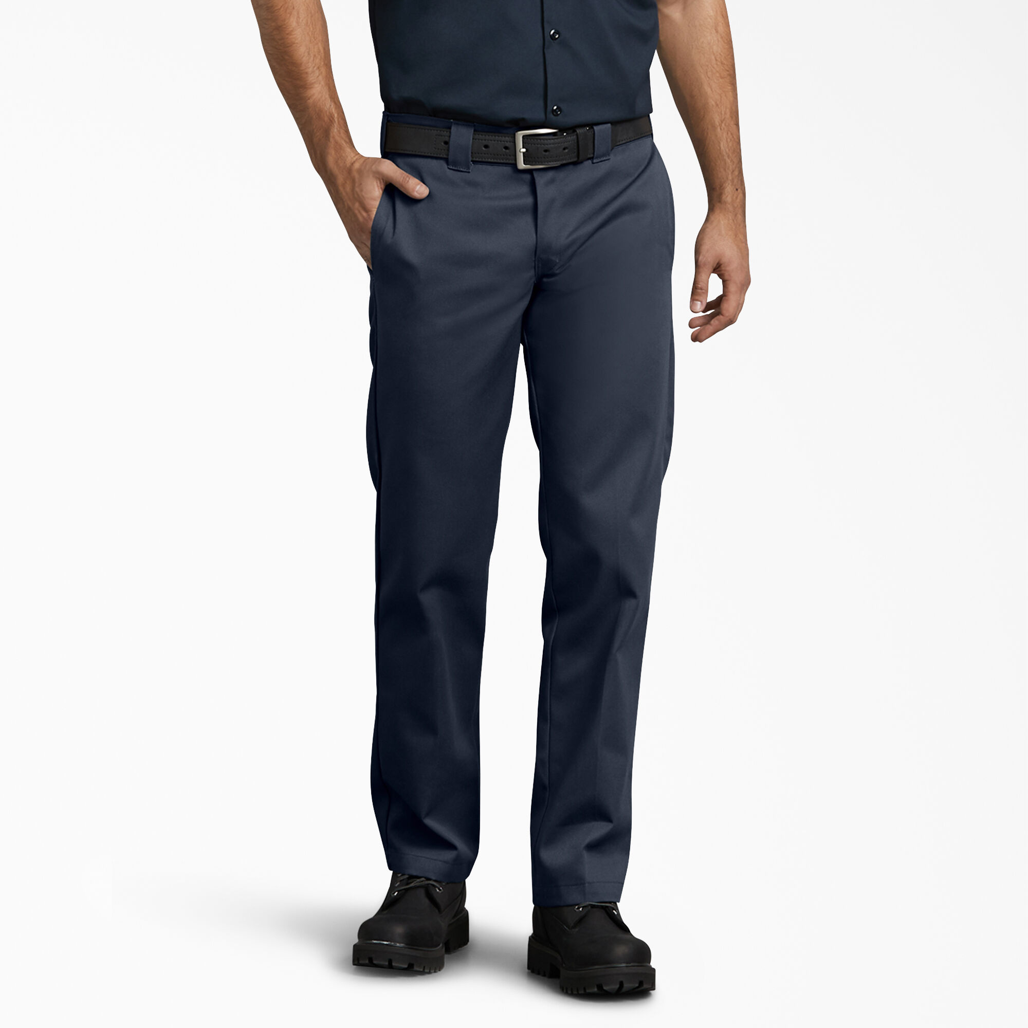 slim navy pants