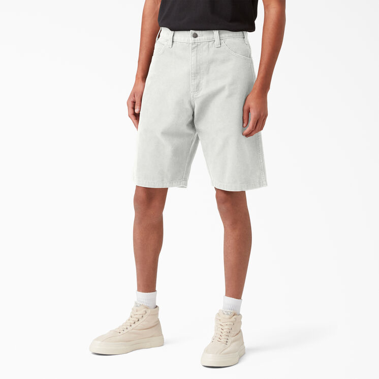 Stonewashed Duck Carpenter Shorts, 11&quot; - Stonewashed Cloud &#40;S2C&#41;