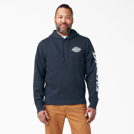 Logo Sleeve Fleece Hoodie - Dark Navy &#40;DN&#41;