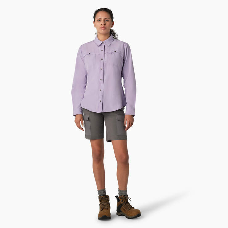 Women's Cooling Roll-Tab Work Shirt - Purple Rose (URD) image number 4