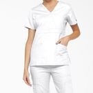 Women&#39;s EDS Signature Mock Wrap Scrub Top - White &#40;DWH&#41;
