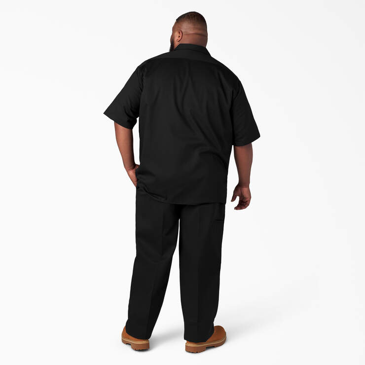 Short Sleeve Work Shirt - Black (BK) image number 12