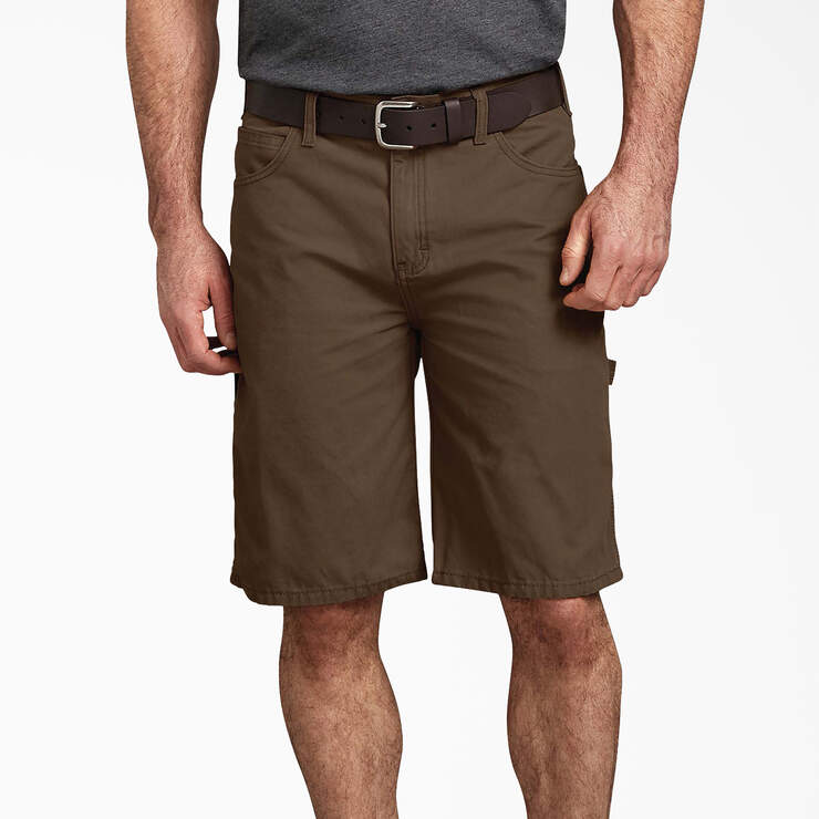 Relaxed Fit Duck Carpenter Shorts, 11" - Rinsed Timber Brown (RTB) image number 3