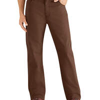 Regular Fit Straight Leg 6-Pocket Duck Jeans - Rinsed Timber Brown (RTB)