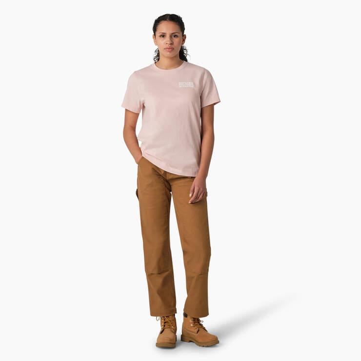 Women's Heavyweight Workwear Graphic T-Shirt - Lotus Pink (LO2) image number 3