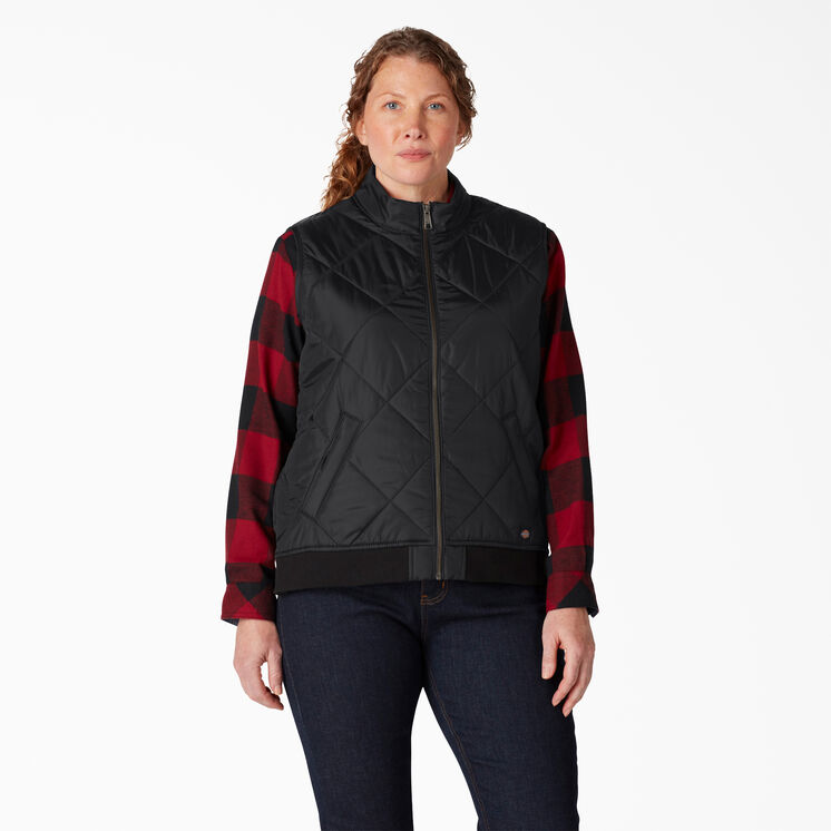 Women&rsquo;s Plus Quilted Vest - Black &#40;BK&#41;