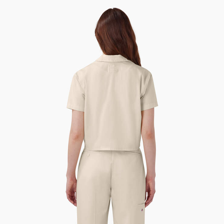 Women's Cropped Work Shirt - Stone Whitecap Gray (SN9) image number 2
