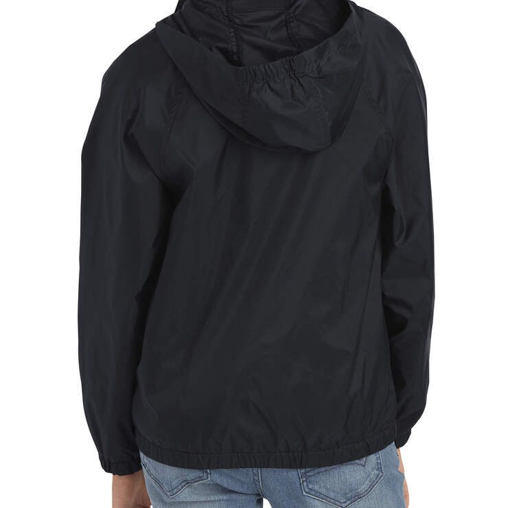 Kids' Nylon Jacket with Packable Hood, 8-20 - Black (BK) image number 4