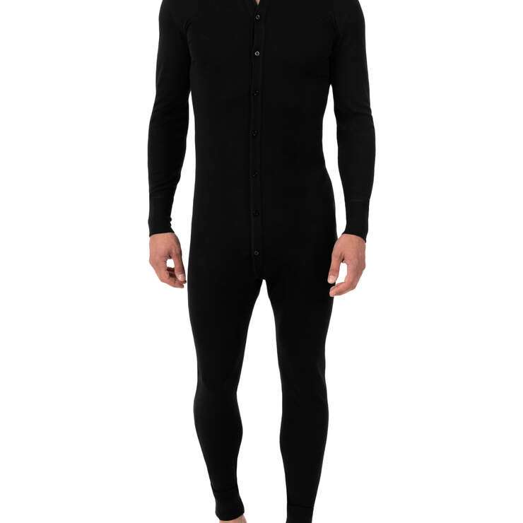Men's Heavyweight Long Johns Union Suit - Black (BK) image number 1