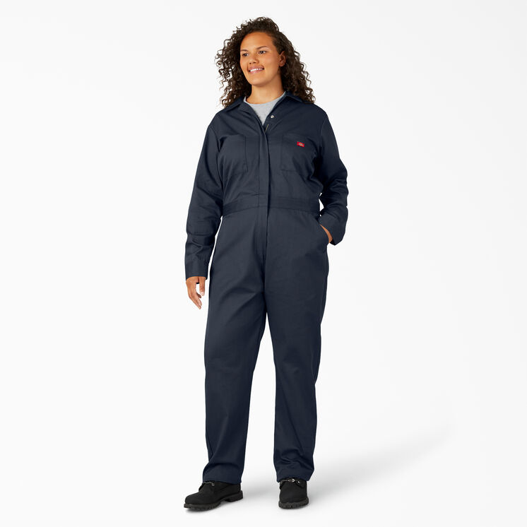 Women&#39;s Plus Long Sleeve Coveralls - Dark Navy &#40;DN&#41;
