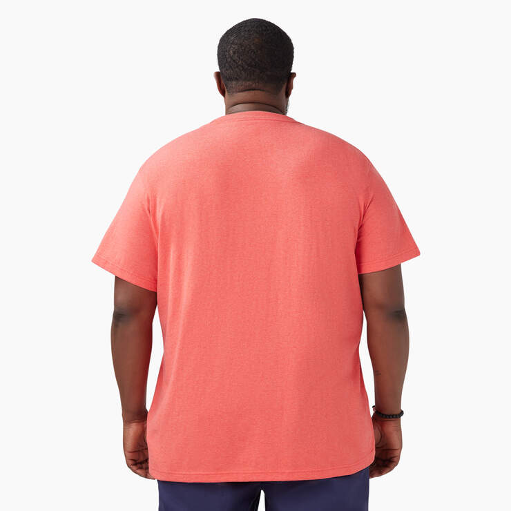 Heavyweight Heathered Short Sleeve Pocket T-Shirt - Coral Reef Heather (FCH) image number 6