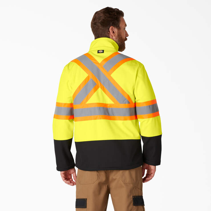 Hi Vis Safety Softshell Jacket - ANSI Yellow (AY) image number 2
