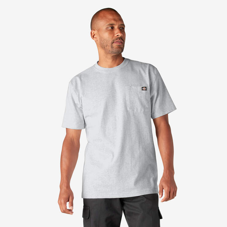 Heavyweight Short Sleeve Pocket T-Shirt - Ash Gray (AG) image number 1