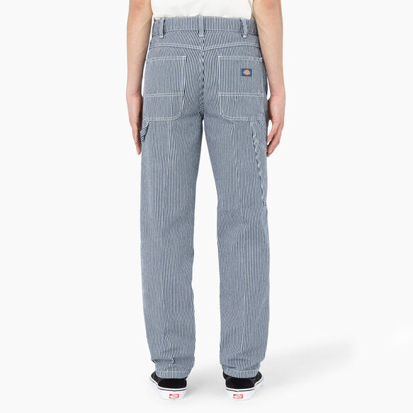 Garyville Hickory Stripe Carpenter Pants - Ecru/Airforce Blue &#40;EUA&#41;