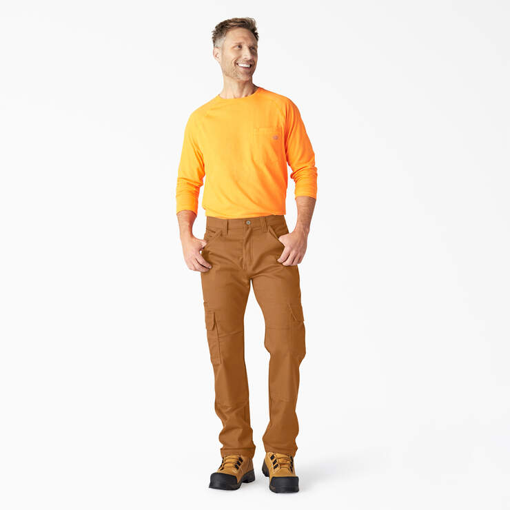 FLEX DuraTech Relaxed Fit Duck Cargo Pants - Brown Duck (BD) image number 3