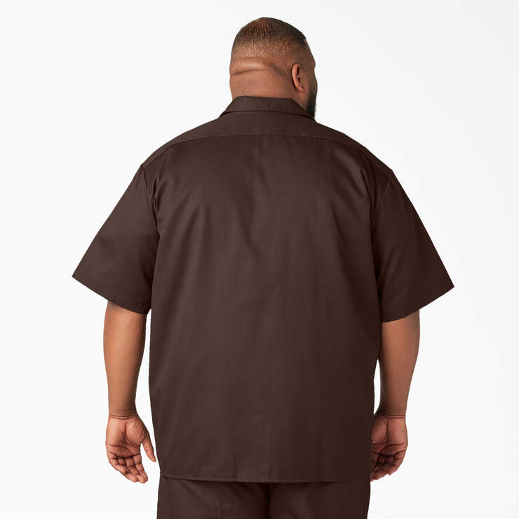 Short Sleeve Work Shirt - Dark Brown (DB) image number 6