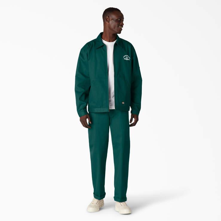 Regular Fit Cuffed Work Pants - Forest Green (FT) image number 4
