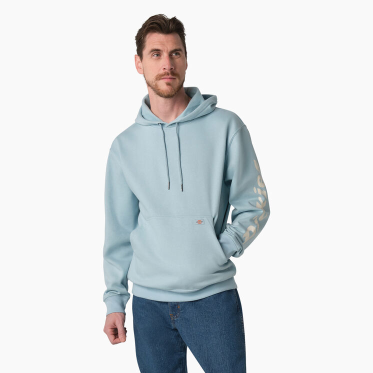 Water Repellent Sleeve Logo Hoodie - Clear Blue &#40;EU&#41;