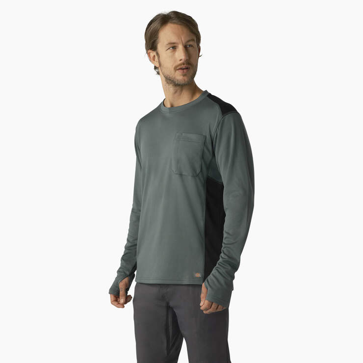 Temp-iQ® 365 Long Sleeve Pocket T-Shirt - Lincoln Green (LN) image number 3