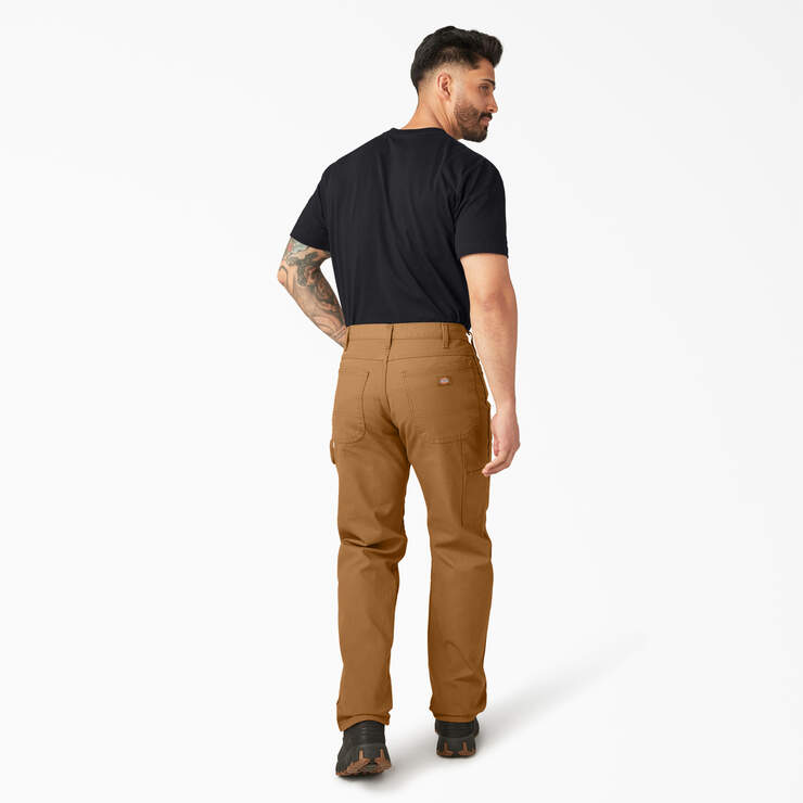 Relaxed Fit Heavyweight Duck Carpenter Pants - Rinsed Brown Duck (RBD) image number 8