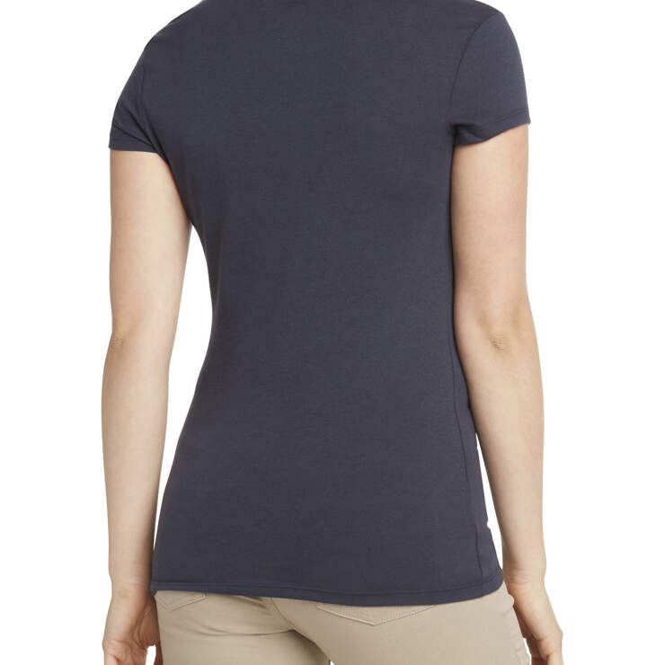 Dickies Girl Juniors' Short Sleeve V-Neck T-Shirt - Navy Blue (NVY) image number 2
