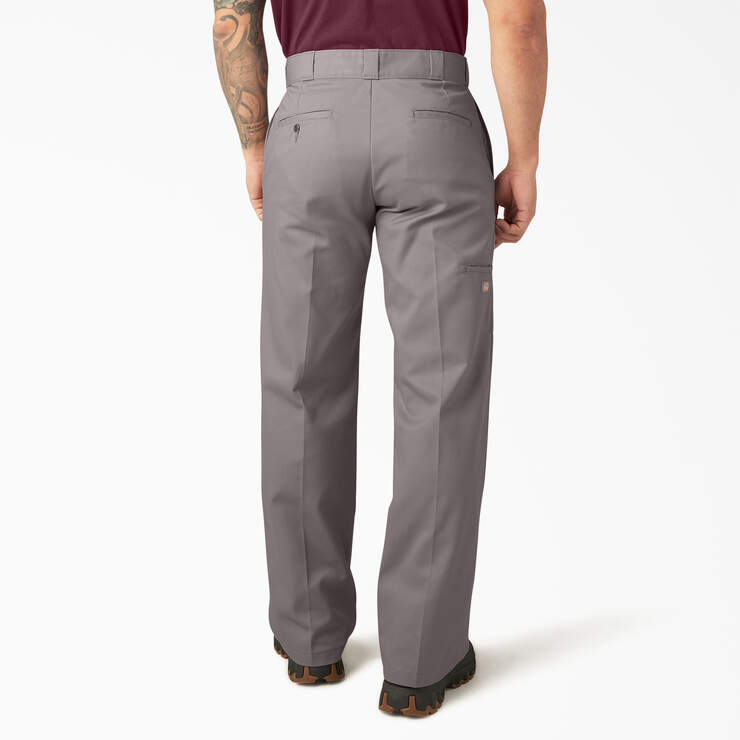 Loose Fit Double Knee Work Pants - Silver (SV) image number 2