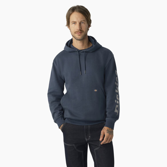 Water Repellent Sleeve Logo Hoodie - Airforce Blue &#40;AF&#41;