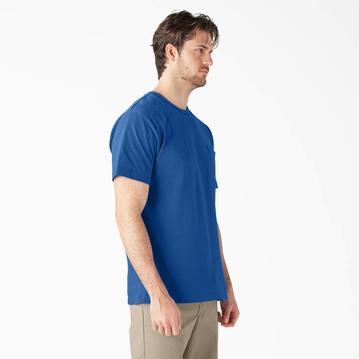 Heavyweight Short Sleeve Pocket T-Shirt - Royal Blue (RB) image number 4