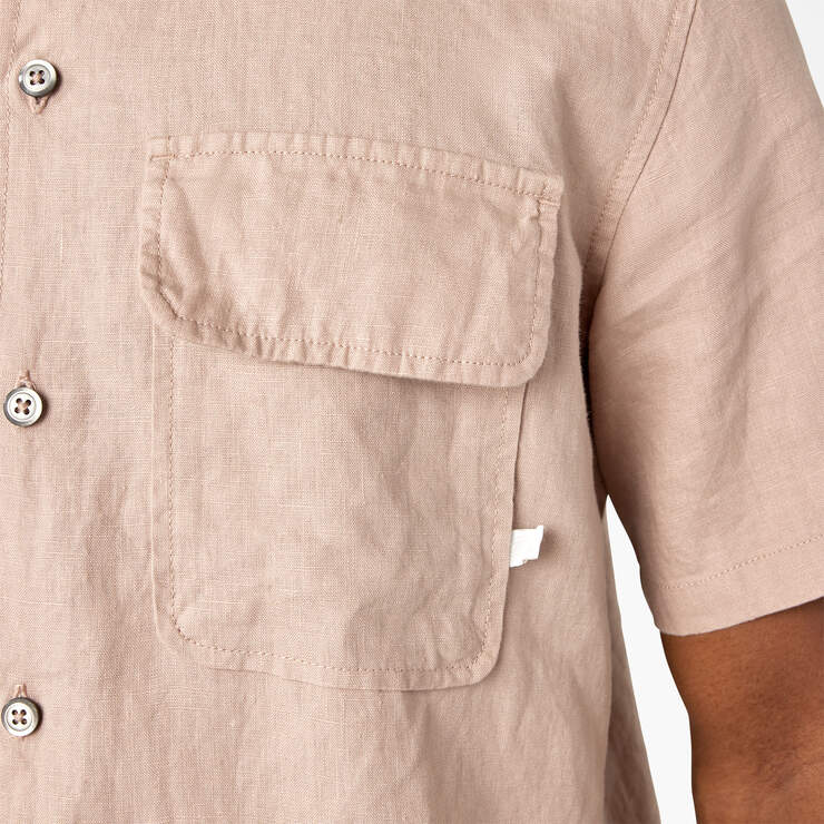 Dickies Premium Collection Linen Work Shirt - Fawn (H08) image number 8