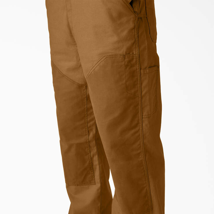 Waxed Canvas Double Front Bib Overalls - Brown Duck (BD) image number 5