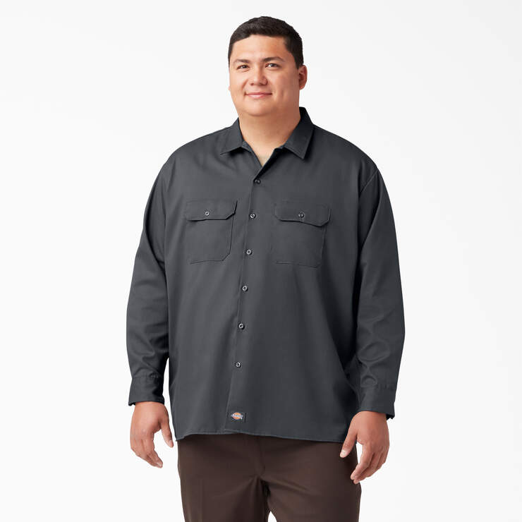Long Sleeve Work Shirt - Charcoal Gray (CH) image number 5