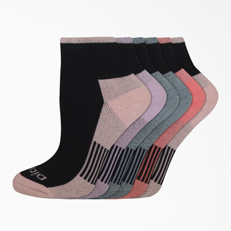 Women&#39;s Dri-Tech Quarter Socks, Size 6-9, 6-Pack - Black Combo &#40;XB&#41;