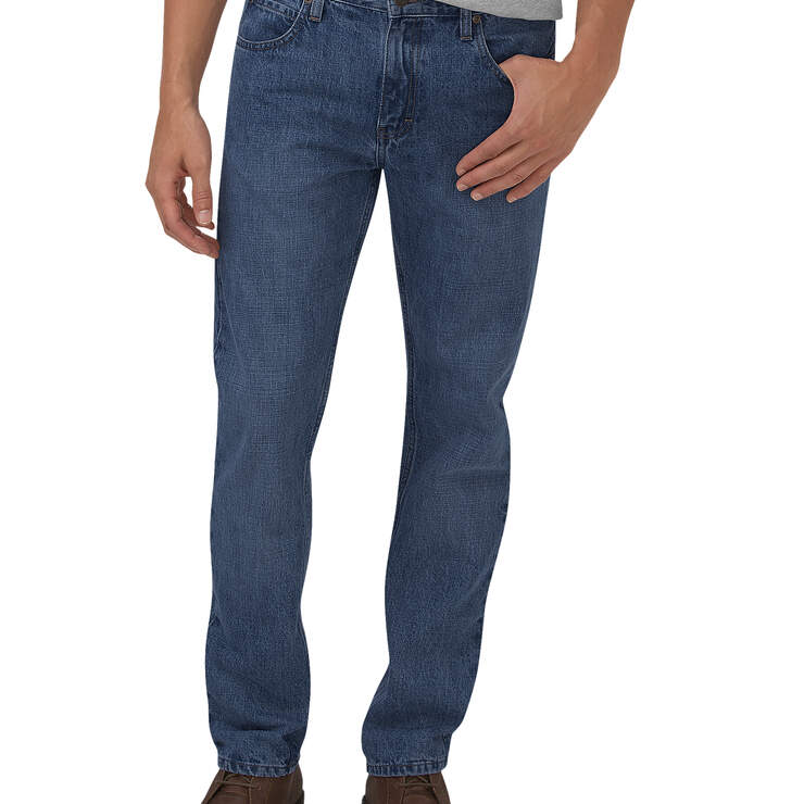 Dickies X-Series Slim Fit Straight Leg 5-Pocket Denim Jeans - Medium Indigo Blue (HMI) image number 1
