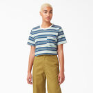 Women&rsquo;s Striped Cropped T-Shirt - Cobalt Stripe &#40;C2S&#41;