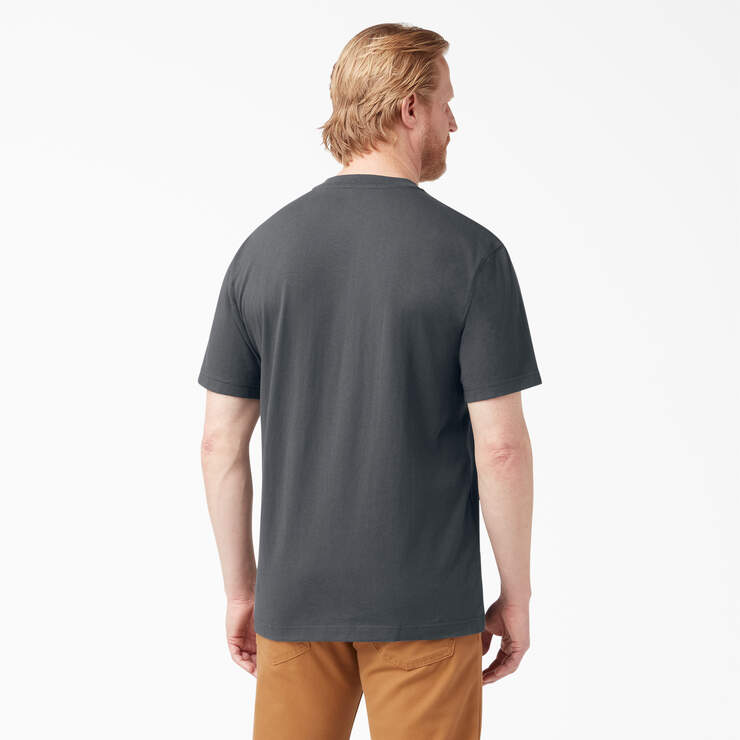 Heavyweight Short Sleeve Henley T-Shirt - Charcoal Gray (CH) image number 2