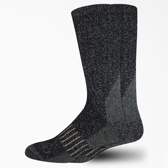 Heavyweight Wool Blend Socks, Size 6-12, 2-Pack - Black &#40;BK&#41;