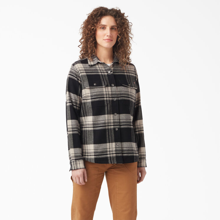 Women&rsquo;s DuraTech Renegade Flannel Shirt - Oatmeal/Black Plaid &#40;B2A&#41;