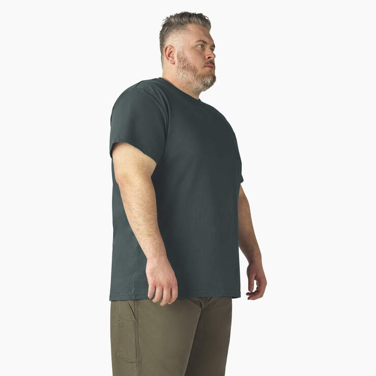 Heavyweight Short Sleeve Pocket T-Shirt - Lincoln Green (LN) image number 8