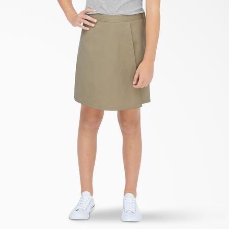 Girls&#39; Faux Wrap Skort, 4-16 - Khaki &#40;KH&#41;