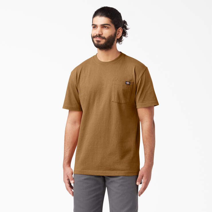 Heavyweight Short Sleeve Pocket T-Shirt - Brown Duck (BD) image number 1