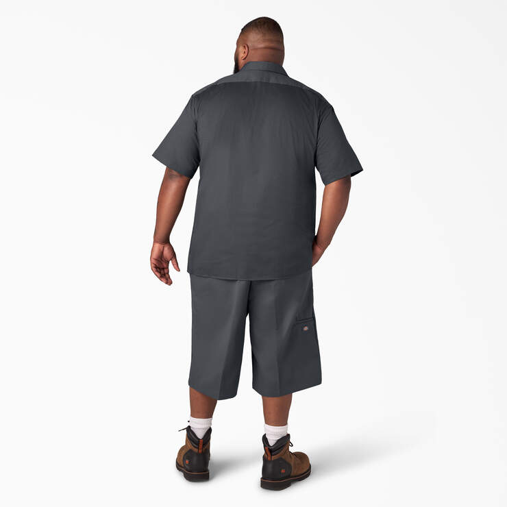 Short Sleeve Work Shirt - Charcoal Gray (CH) image number 13