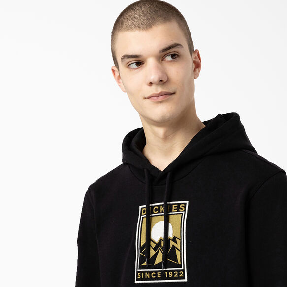 Pacific Embroidered Graphic Hoodie - Black &#40;KBK&#41;