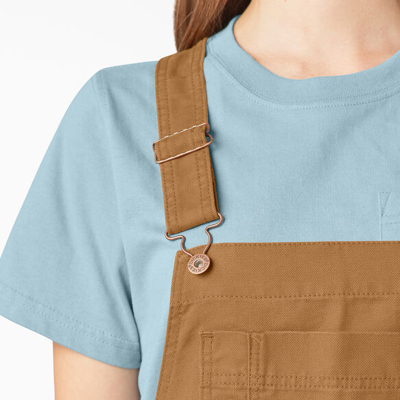 Women&#39;s Relaxed Fit Bib Overalls - Rinsed Brown Duck &#40;RBD&#41;