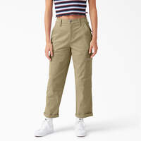 Women's Relaxed Fit Cropped Cargo Pants - Desert Sand (DS)