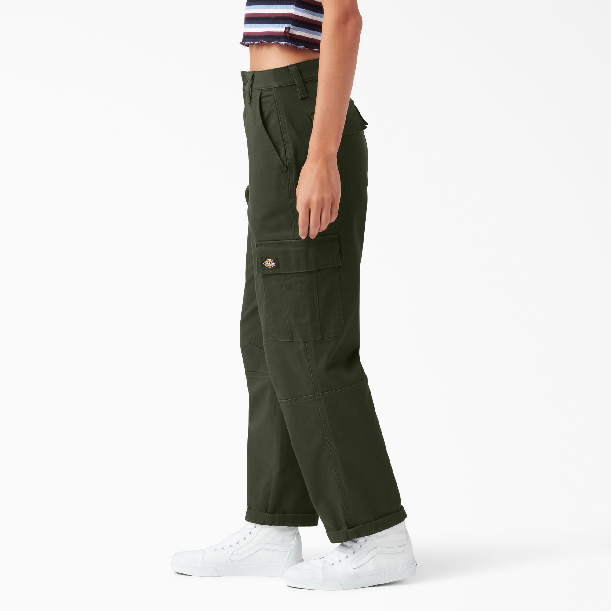 Women s Relaxed Fit Cropped Cargo Pants