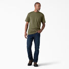Heavyweight Heathered Short Sleeve Pocket T-Shirt - Military Green Heather &#40;MLD&#41;