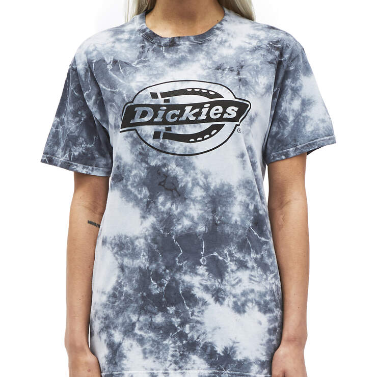 Dickies Girl Juniors' Vintage Tie-Dye Short Sleeve T-Shirt - Black (BLK) image number 1