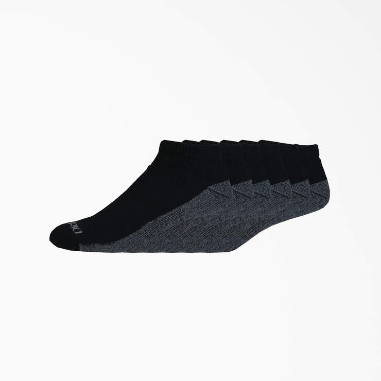 Moisture Control No Show Socks, Size 6-12, 6-Pack - Black (BK) image number 1
