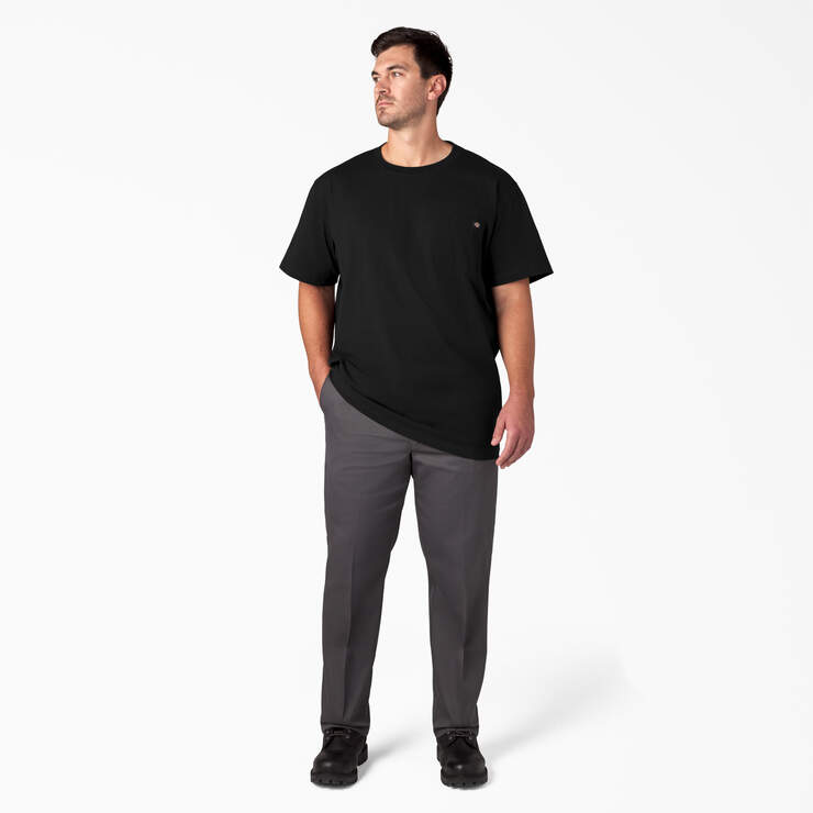 Heavyweight Short Sleeve Pocket T-Shirt - Black (BK) image number 11