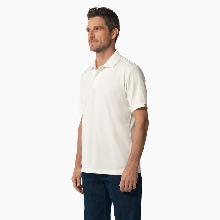 Short Sleeve Performance Polo Shirt - White (WH) image number 3